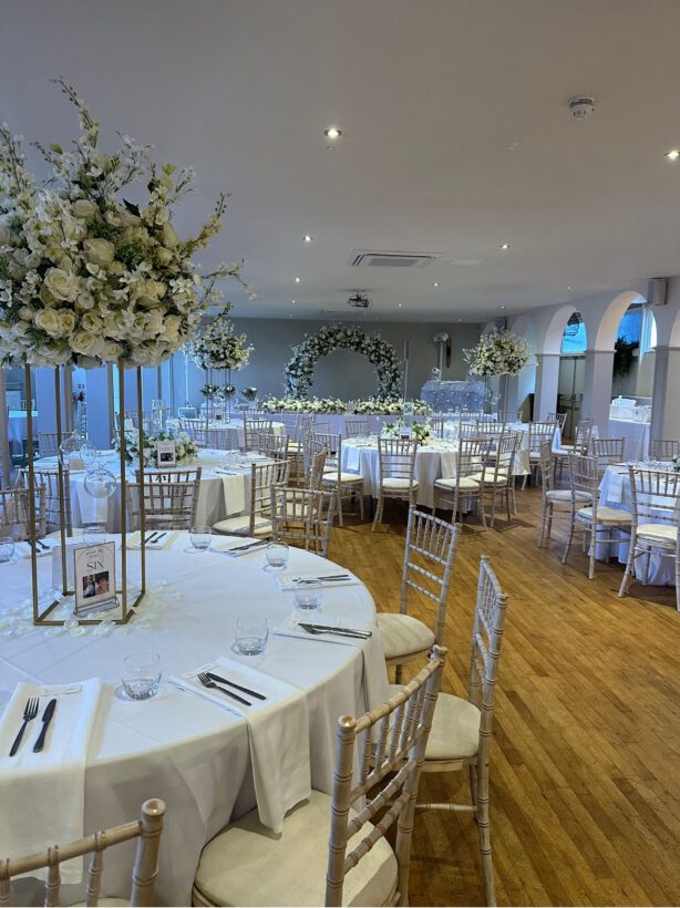 Maesgwyn Hall interior wedding tables