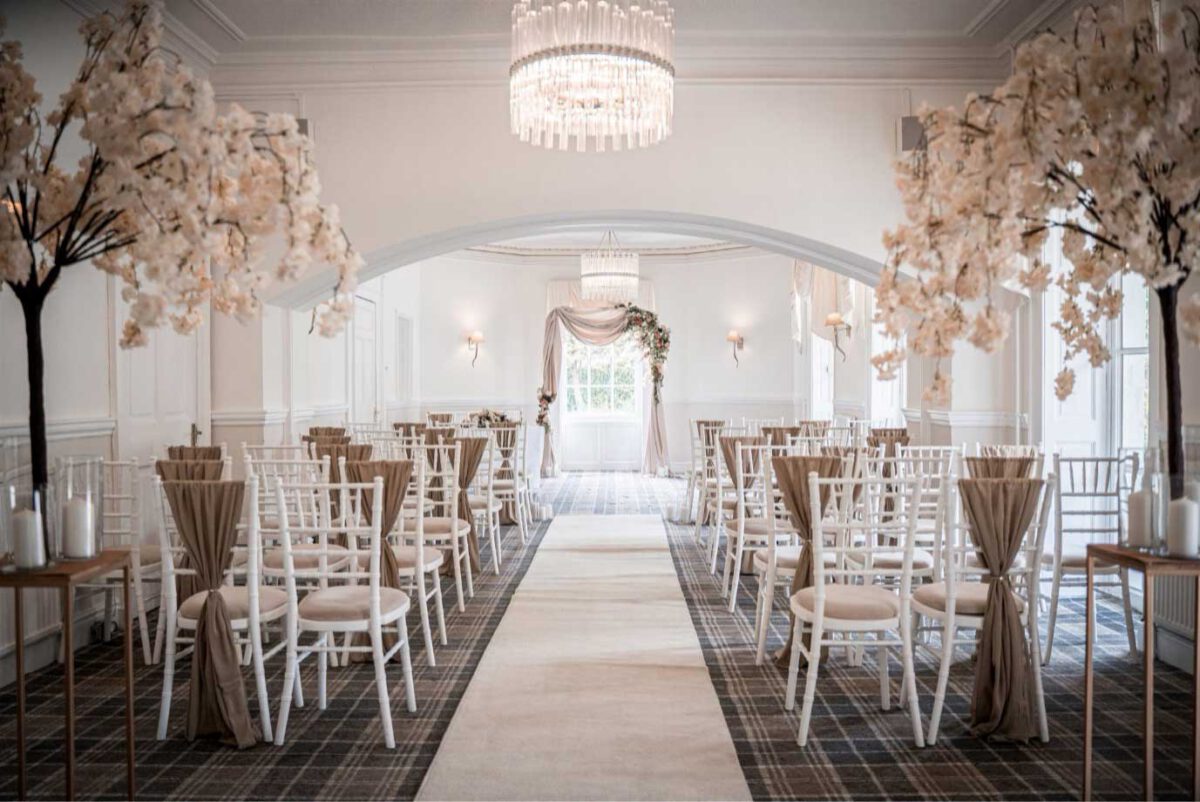 Rossett Hall wedding room